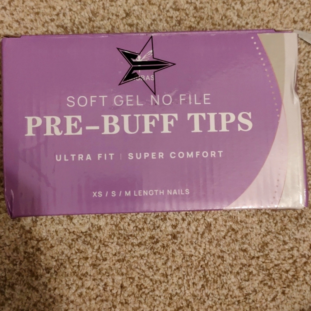 Soft gel no file pre-buff tips